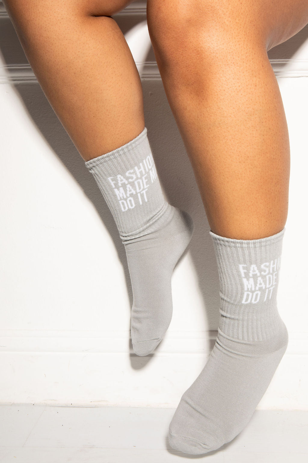 Fashion Made Me Do It Socks GRAY